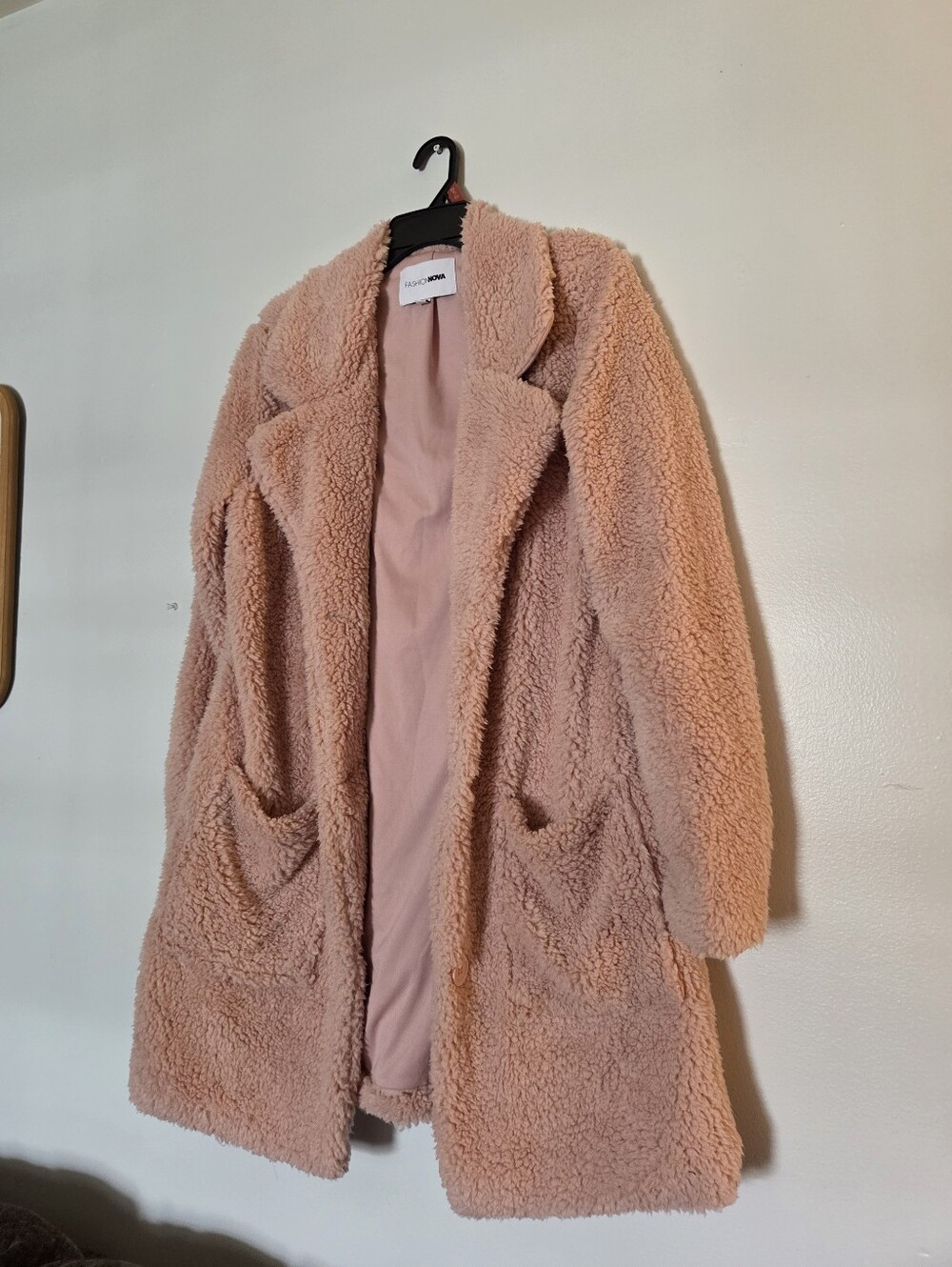 Pink Sherpa Coat